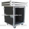 Aluminum Flight Case With Wheels / Handles Plastic 4U Rack Case