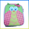 Cute cartoon design neoprene insulated children cooler lunch tote bag