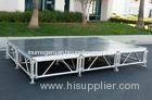 Adjustable Mobile Portable Stage , Aluminum Plywood Platform Stage