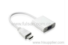 HDMI Male to VGA Female Video Converter HDMI TO VGA Adapter Cable for HDTV PC TV White New