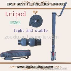 portable ,light and stable camera tripod with monopod