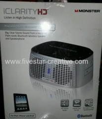 Monster Silver iClarityHD Precision Micro Bluetooth Wireless Portable Speakers