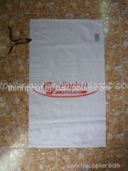 Plastic packing bag with tie string