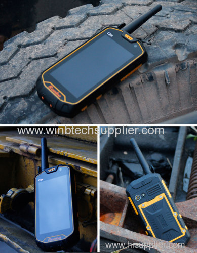 4.5inch quad core gps bluetooth wifi water proof shock proof newly china made rug-g-ed phone walkie talkie