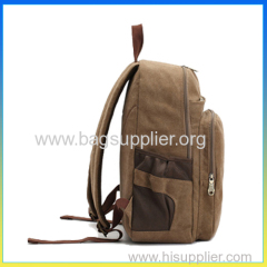 Hot selling cute canvas school shoulders package strong backpack bag