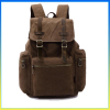 Trendy durable shoulders bag drawstring canvas leisure backpack bag