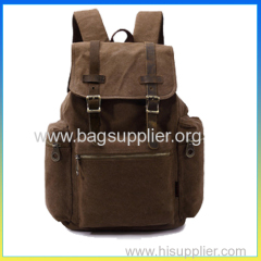 drawstring canvas leisure backpack bag