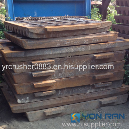 High Manganese Steel PE Jaw Crusher Jaw Plates