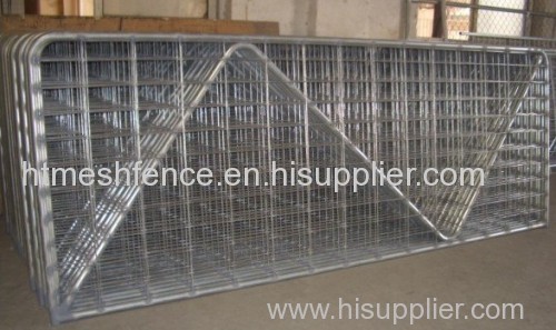 Welded mesh farm fence gate infilled wire farm fence gate