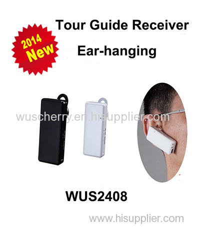 Mini tour guide system 2.4G digital ear-hang audio receiver 8-95channel