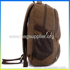 Trendy hot selling vintage canvas durable hiking backpack