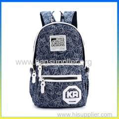 Korea style school bag canvas stylish student backpack bag