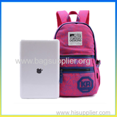 Korea style school bag canvas stylish student backpack bag