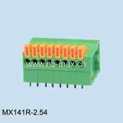 right angle 2.54mm Screwless Terminal Blocks connector