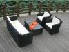 black rattan wicker furniture sofa set
