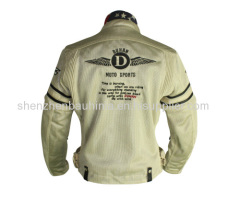 Sportswear Net Mesh Cloth Racing Jacket White Grey