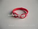 Debossed Silicone Wristbands / Silicone Energy Bracelet Healthy