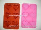 Eco-friendly Silicone Heart Ice Cube Trays / Novelty Food Mold