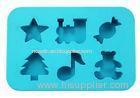 Washable Silicone Ice Cube Tray / Blue Star Shaped Ice Cube Trays