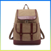 Hot selling vintage style leather canvas bag sports travel duffel backpack