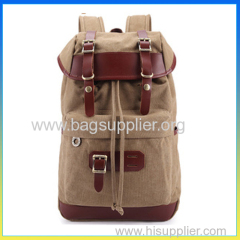 canvas leather hiking bag backpack