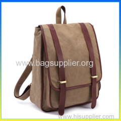 New Korea style hot selling canvas fashion leisure laptop backpack bags