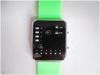 Green Binary LED Watch / Silicone Rubber Wristband Watches OEM