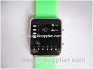 Green Binary LED Watch / Silicone Rubber Wristband Watches OEM