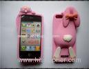 Cute Buck Teeth Rabbit Design Silicone Case For Iphone 4 / 4S