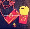 Custom Slim Red McDonald Chips Silicone Cell Phone Case For Iphone4 / 4S