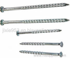 Galvanized Steel Screw Nails with Spiral Shank
