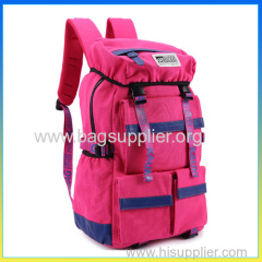 Korea style high density canvas girls shoulders bag camping and hiking backpack
