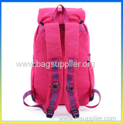 Korea style high density canvas girls shoulders bag camping and hiking backpack