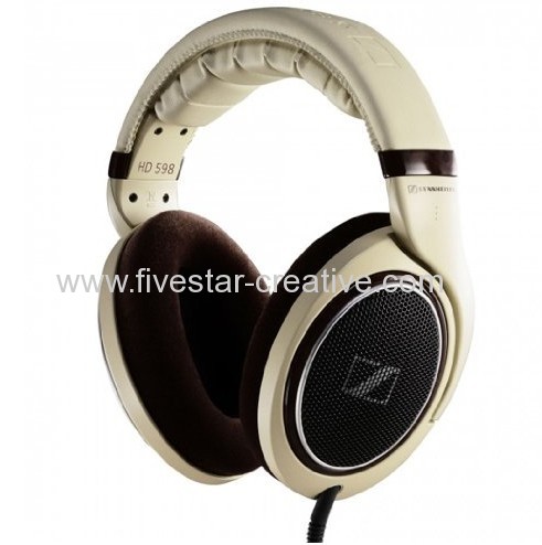 Sennheiser HD598 Open-Back Around-Ear Stereo Headphones Burl Wood Accents
