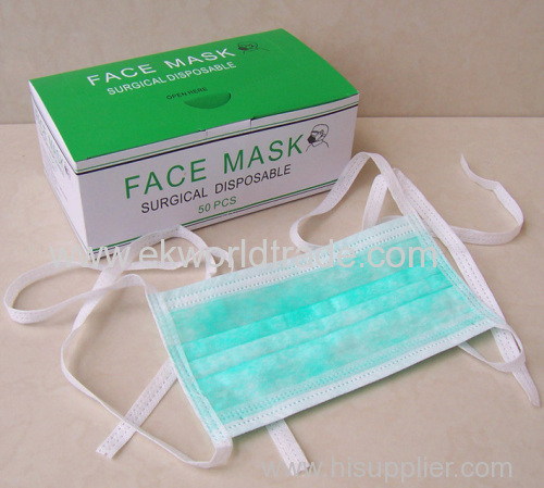 Non-woven surgical disposable face mask