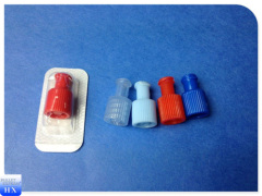 Disposable combi stopper for Heaprin Cap luer lock connector