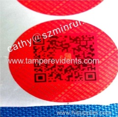 custom adhesive QR code sticker labels