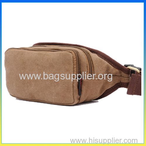 canvas sports zipper waist bag