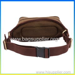Korea style fashion large capacity canvas bum bag sports zipper waist bag