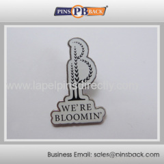 Metal printed lapel pin badge with epoxy dome