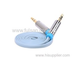 High quality colorful 3.5mm flat cable male to male mobile phone av cable