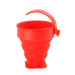 Collapsible or foldable silicone cups