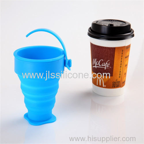 Portable collapsible silicone cups