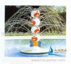 Aqua Water Splashing Play Structure Fiber Glass and Steel Pipe 18m Clown Water Sprayground