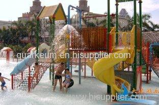 Childrens Fun Play Slides Aqua Tower Water Playground Equipment For Water Parks