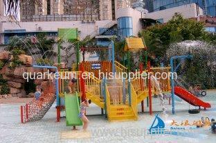 Fiberglass and Steel Pipe Water Slides , Valves Water Playground Equipment For Water Park