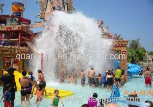 Maya Style Aqua Playground Park Equipment include 4 Fiberglass Water Slides For Children