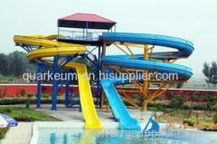 Custom Aqua Play Equipment Outdoor Twin Amusement Park Water Slides For Adults