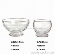 160ml bowl shape double wall ice cream cups