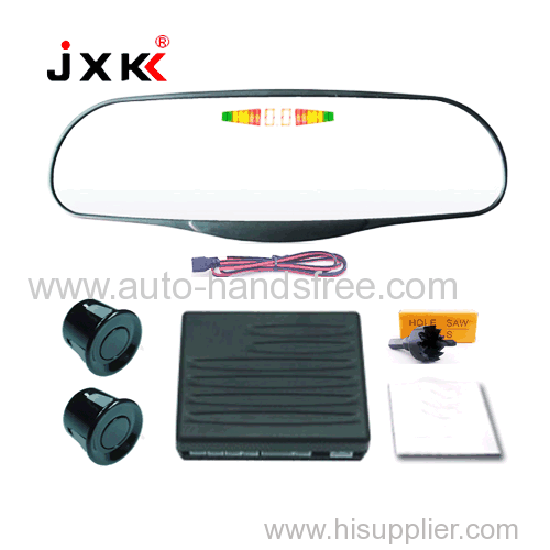 2 sensors rearview mirror built-in LED digital display humen voice auto car parking sensor system reverse sensor mirror